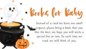 909 Orange Baby is Brewing Baby Shower Books for Baby: 909 Orange Baby is Brewing Baby Shower Invitation Set