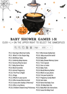 909 Orange Baby is Brewing Baby Shower Games Bundle 1: 909 Orange Baby is Brewing Baby Shower Games