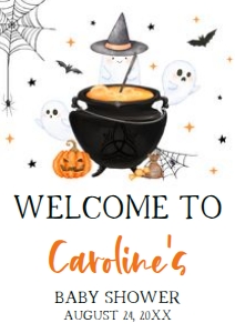 909 Orange Baby is Brewing Baby Shower Welcome Sign A2: 909 Orange Baby is Brewing Baby Shower Welcome Sign