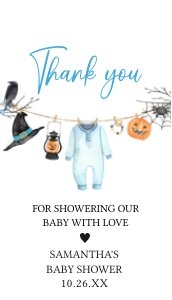 918 Boy A Little Boo Baby Shower Favor Tag design preview