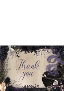 946 A Baby is Brewing Gothic Halloween Baby Shower Thank you Card: 946 A Baby is Brewing Gothic Halloween Baby Shower Invitation Set
