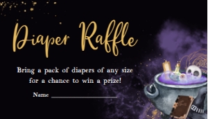 953 Gold Gothic A Baby is Brewing Baby Shower Diaper Raffle: 953 Gold Gothic A Baby is Brewing Baby Shower Invitation Set