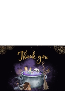 953 Gold Gothic A Baby is Brewing Baby Shower Thank you Card: 953 Gold Gothic A Baby is Brewing Baby Shower Invitation Set