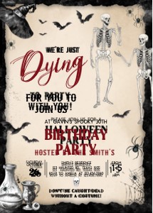 13BD Dying for you Birthday Invitation B design preview