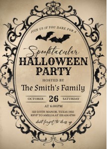 7SE Spooktacular Vintage Halloween Invitation C design preview