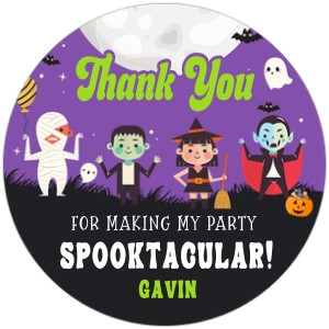 19BD Halloween Costume Party Birthday Favor Tags design preview