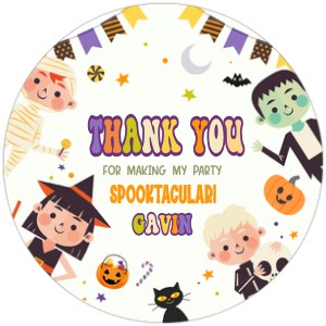 19BD Halloween Costume Party Birthday Favor Tags design preview