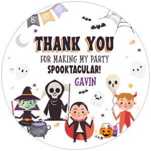 19BD Halloween Costume Party Birthday Favor Tags design preview