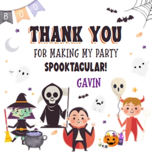 19BD Halloween Costume Party Birthday Squared Favor Tags C: 19BD Halloween Costume Party Birthday Favor Tags