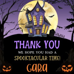20BD Haunted Spooktacular Halloween Party Birthday Round Favor Tags A design preview