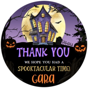 20BD Haunted Spooktacular Halloween Party Birthday Round Favor Tags A: 20BD Haunted Spooktacular Halloween Party Birthday Round Favor Tags A