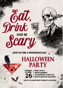 10SE Eat Drink and Be Scary Invitation A design preview