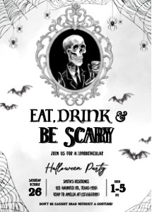 10SE Eat Drink and Be Scary Invitation B design preview