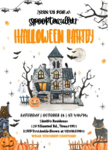 11SE Spooktacular Halloween Party Invitation B design preview