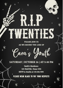 23BD RIP Twenties Birthday Party Invitation A design preview