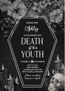 23BD RIP Twenties Birthday Party Invitation B design preview