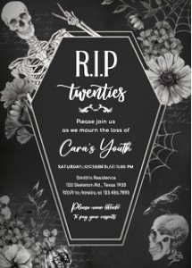 23BD RIP Twenties Birthday Party Invitation C design preview