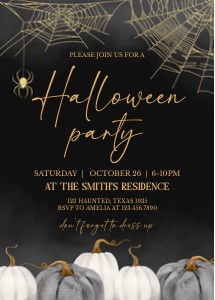 12SE Adult Halloween Party Invitation A design preview