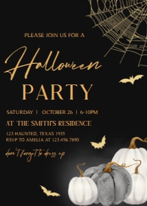 12SE Adult Halloween Party Invitation C design preview