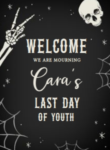 23BD RIP Twenties Birthday Party Welcome Sign 11x15 A: 23BD RIP Twenties Birthday Party Welcome Sign