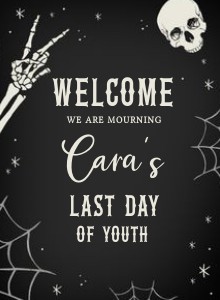 23BD RIP Twenties Birthday Party Welcome Sign design preview