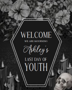 23BD RIP Twenties Birthday Party Welcome Sign 16x20 B: 23BD RIP Twenties Birthday Party Welcome Sign