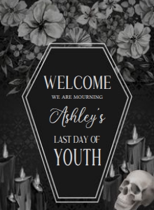23BD RIP Twenties Birthday Party Welcome Sign 11x15 B: 23BD RIP Twenties Birthday Party Welcome Sign