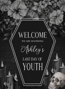23BD RIP Twenties Birthday Party Welcome Sign design preview