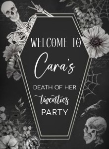 23BD RIP Twenties Birthday Party Welcome Sign design preview