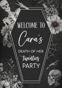 23BD RIP Twenties Birthday Party Welcome Sign A1 C: 23BD RIP Twenties Birthday Party Welcome Sign