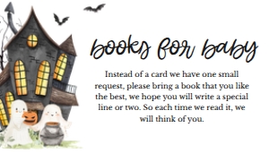 967 A Little Boo Haunted House Baby Shower Books for Baby: 967 A Little Boo Haunted House Baby Shower Invitation Set