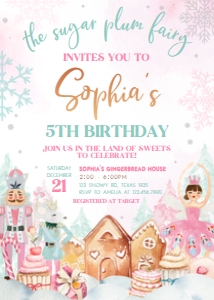 24BD Nutcracker Birthday Invitation: 24BD Nutcracker Birthday Invitation