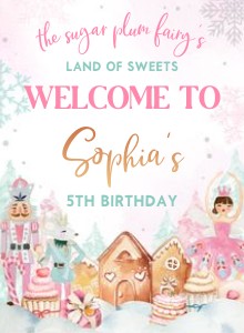 24BD Nutcracker Birthday Welcome Sign design preview
