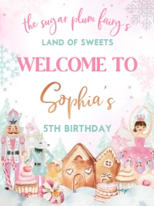 24BD Nutcracker Birthday Welcome Sign 18x24: 24BD Nutcracker Birthday Welcome Sign