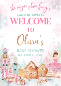 24BD Nutcracker Birthday Welcome Sign A1: 24BD Nutcracker Birthday Welcome Sign