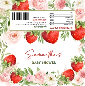 729 Strawberry Berry Sweet Baby Shower Candy Wrapper: 729 Strawberry Berry Sweet Baby Shower Mega Bundle