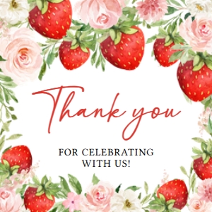 729 Strawberry Berry Sweet Baby Shower Square Favor Tags: 729 Strawberry Berry Sweet Baby Shower Mega Bundle