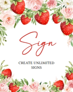 729 Strawberry Berry Sweet Baby Shower Custom Sign: 729 Strawberry Berry Sweet Baby Shower Mega Bundle