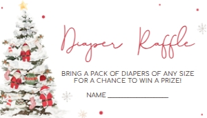 969 Santa Baby Baby Shower Diaper Raffle: 969 Santa Baby Baby Shower Invitation Set