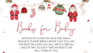 969 Santa Baby Baby Shower Books for Baby: 969 Santa Baby Baby Shower Invitation Set