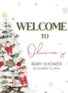 969 Santa Baby Baby Shower Welcome Sign design preview