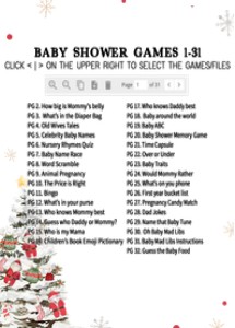 969 Santa Baby Baby Shower Games design preview