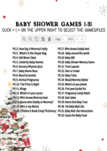 969 Santa Baby Baby Shower Games Bundle 1: 969 Santa Baby Baby Shower Games