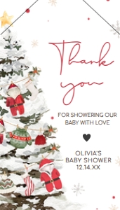 969 Santa Baby Baby Shower Favor Tag with Line: 969 Santa Baby Baby Shower Favor Tag