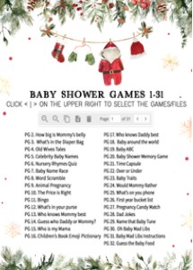 970 Santa Baby Clothes Baby Shower Games design preview
