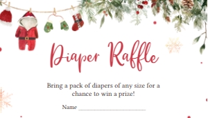 970 Santa Baby Clothes Baby Shower Diaper Raffle: 970 Santa Baby Clothes Baby Shower Invitation Set