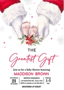972 The Greatest Gift Baby Shower Invitation design preview