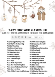 975 Merry Little Baby Shower Games design preview