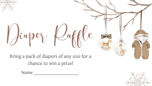 975 Merry Little Baby Shower Diaper Raffle: 975 Merry Little Baby Shower Invitation Set