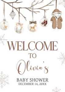 975 Merry Little Baby Shower Welcome Sign A2: 975 Merry Little Baby Shower Welcome Sign